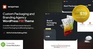 Wrapmax – Custom Packaging and Branding Agency FSE WordPress Theme