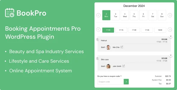 BookPro – Appointment Booking WordPress Plugin