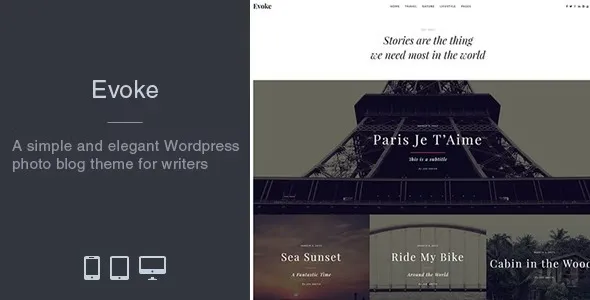 Evoke Photo Stories Blog – WordPress Theme