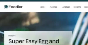 Foodior – Personal Food Blog WordPress Theme