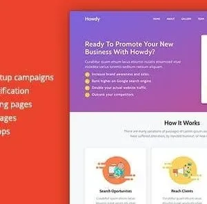 Howdy - Multipurpose High-Converting Landing Page WordPress Theme