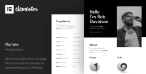 Romea  – Personal Portfolio WordPress Theme