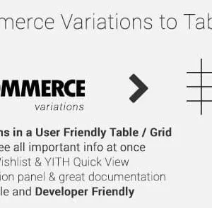 Woocommerce Variations to Table Grid