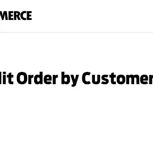 Edit Order by Customer