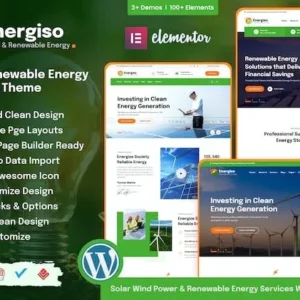 Energiso – Solar & Energy WordPress Theme