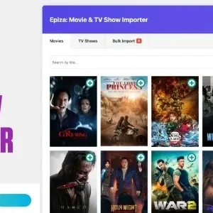 Epiza – Bulk Movie & TV Show Importer For WordPress