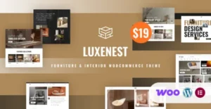 LuxeNest – Furniture & Interior WooCommerce WordPress Theme