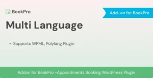 Multi Language Add-on for BookPro Plugin