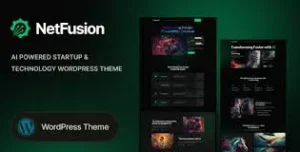 NetFusion – AI Powered Startup & Technology WordPress Theme