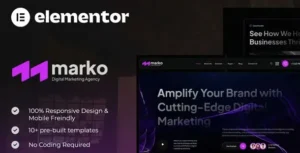 Marko Digital Marketing Agency Elementor Template Kit
