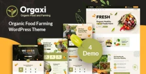 Orgaxi  – Organic food and fram WordPress Theme