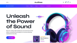 Audibee – Headphone Audio Store Shop WooCommerce Elementor Template Kit