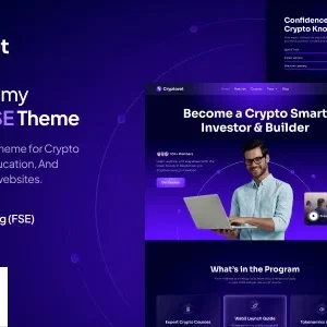 Cryptozet – Crypto & Blockchain Academy Gutenverse FSE WordPress Theme