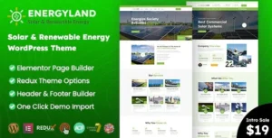 Energyland – Solar & Renewable Energy WordPress Theme