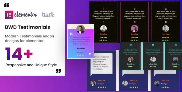 BWD Testimonials – Addons for elementor