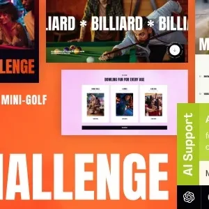 Challenge – Bowling, Billiard & Mini-Golf WordPress Theme