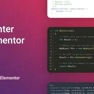 Coder - Syntax Highlighter for Elementor
