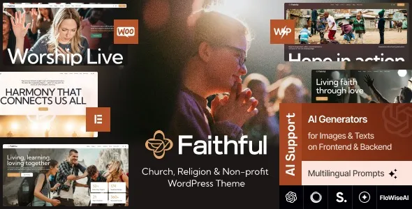 Faithful - Church & Religion Non-profit WordPress Theme