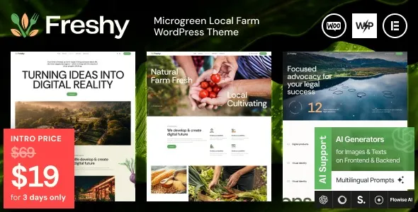 Freshy – Microgreen Local Farm WordPress Theme