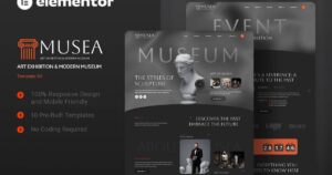 Musea Art Exhibition & Modern Museum Elementor Template Kit