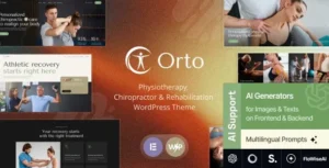 Ortho – Physiotherapy, Chiropractor & Rehabilitation WordPress Theme