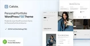 Caliste – Personal Portfolio CV & Resume Gutenverse FSE WordPress Block Theme