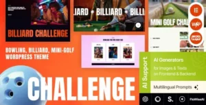 Challenge – Bowling, Billiard & Mini-Golf WordPress Theme