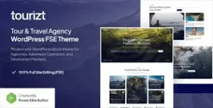 Tourizt – Tour & Travel Agency Gutenverse FSE WordPress Block Theme