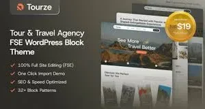 Tourze – Tour & Travel Agency Gutenverse FSE WordPress Block Theme
