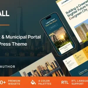 Town Hall – Municipal Portal & Local City Government WordPress Theme
