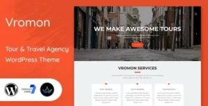 Vromon  – Tour & Travel Agency WordPress Theme
