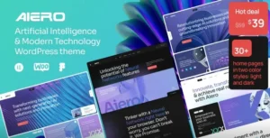 Aiero – AI Agency & Technology WordPress Theme