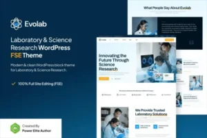 Evolab – Laboratory & Science Research WP Theme