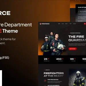 Fireforce – Firefighter Department Gutenverse FSE WordPress Block Theme