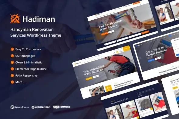 Hadiman - Handyman Renovation Services WordPress Theme