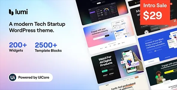 Lumi – Tech Startup WordPress Theme