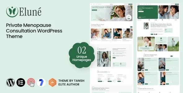 Elune - Private Menopause Consultation & Midlife Wellness WordPress Theme