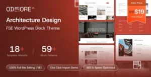 Odoore Studio – Architecture & Interior Design FSE WordPress Block Theme