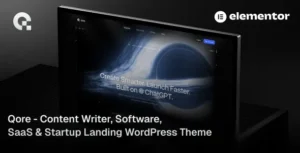 Qore – Content Writer, Software, SaaS & Startup Landing WordPress Theme