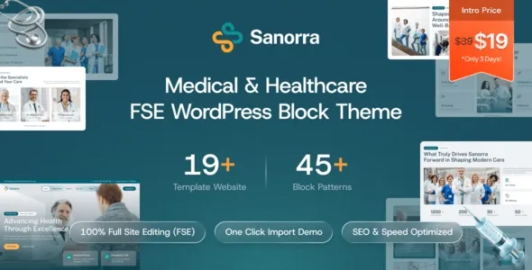 Sanorra – Medical & Healthcare FSE WordPress Block Theme