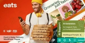 Eats – Water & Food Delivery WordPress Theme