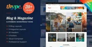 Thype – Personal Blog & Travel WordPress Theme