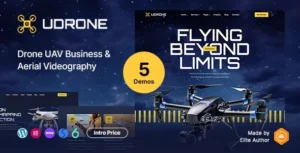 Udrone – Drone UAV Business & Aerial Videography WordPress Theme
