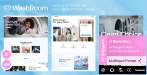 Washroom – Laundry & Clothes Dry Cleaning WordPress Theme