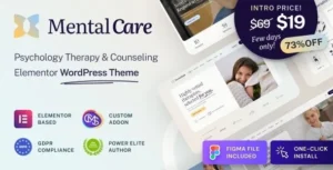 Mental Care – Therapy & Counseling Psychologist WordPress Theme
