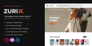 ZURIX – Campaign Driven Urban Fashion WooCommerce Theme