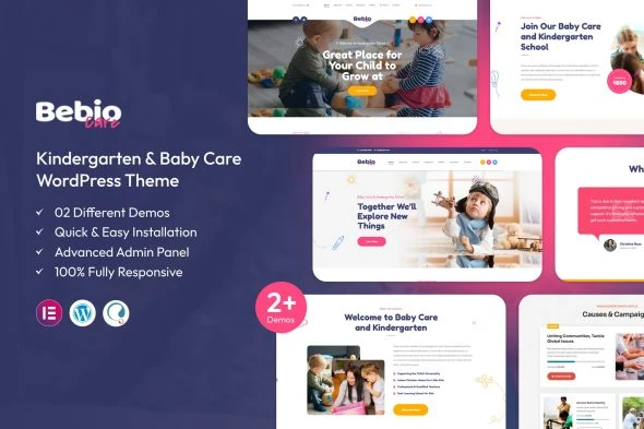Bebio – Kindergarten & Baby Care WordPress Theme