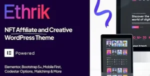 Ethrik – Creative & NFT Affiliate WordPress Theme