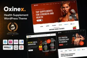 Oxinex– Health Supplement WordPress Theme