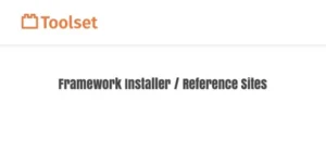 toolset Framework Installer Reference sites